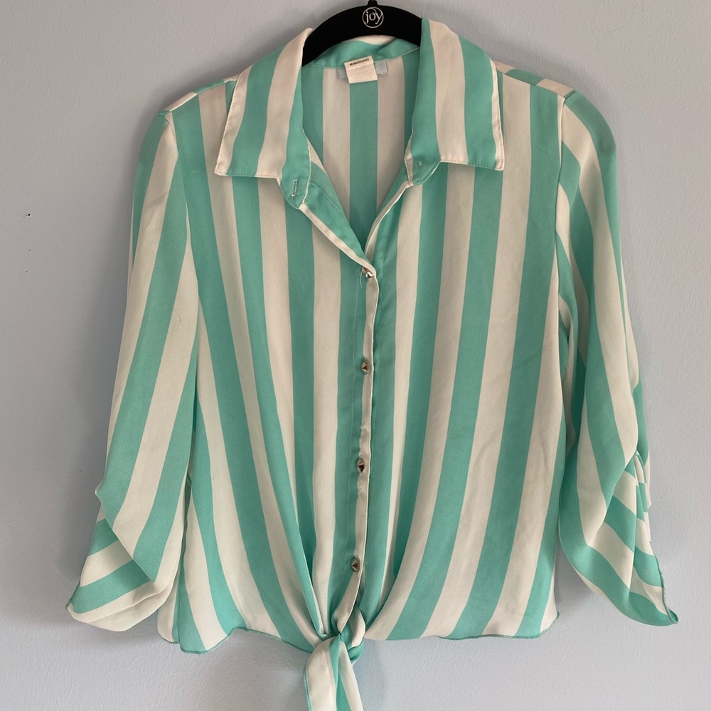 Summer Striped 3/4 Sleeve Top